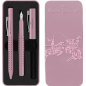 COFFRET CADEAU FABER STYLO BILLE + STYLO PLUME M ROSE