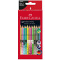 CRAYON COUL. FABER GRIP PASTEL+NEON+METALLIC.12PCS