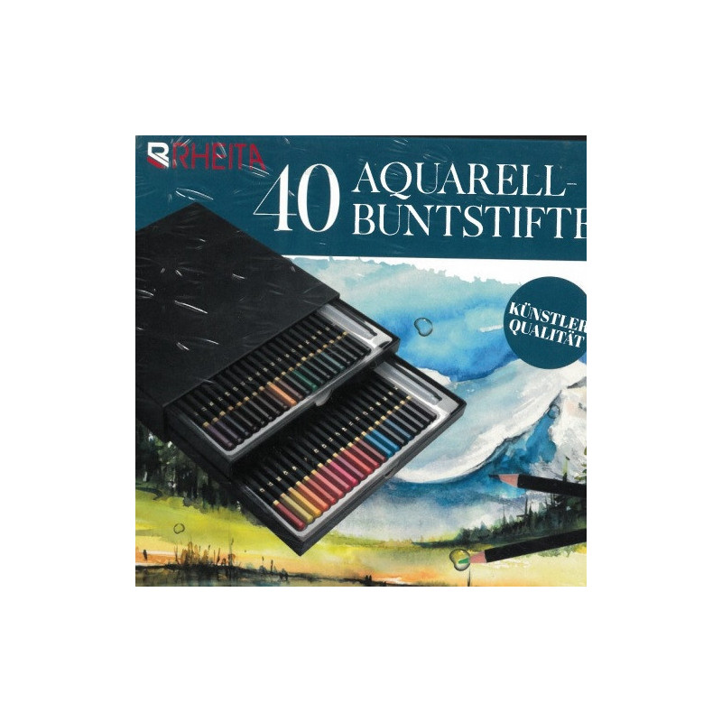 CRAYON COUL. RHEITA AQUARELLE 40PCS +PINCEAU