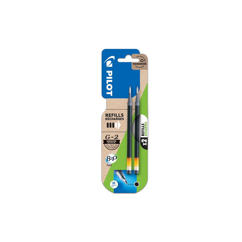 MINE PILOT ROLLER G2 & B2P 0,7 NOIR 2PCS BLISTER