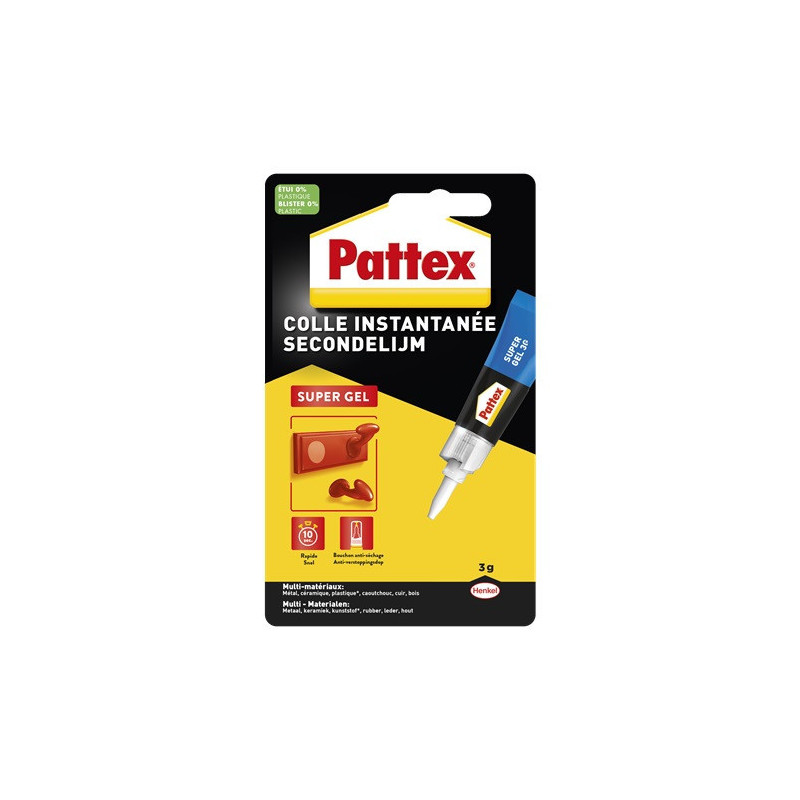 COLLE LIQUIDE PATTEX 3G SUPER GEL BLISTER