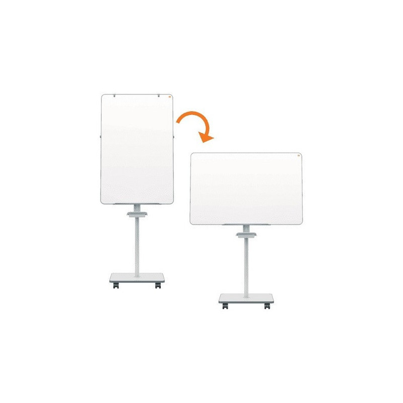 TABLEAU BLANC NOBO 68X104CM SUR ROULETTES
