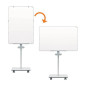 TABLEAU BLANC NOBO 68X104CM SUR ROULETTES