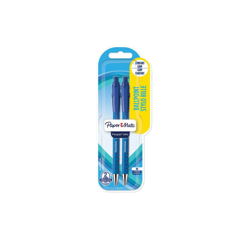 STYLO BILLE PAPERM. FLEX. M BLEU 2PCS BLISTER