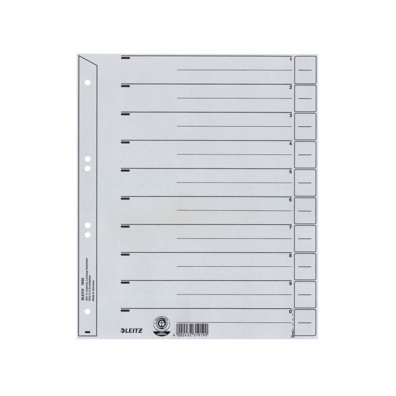 INTERCAL. A4 DECOUP. CART. GRIS 100PCS LEITZ