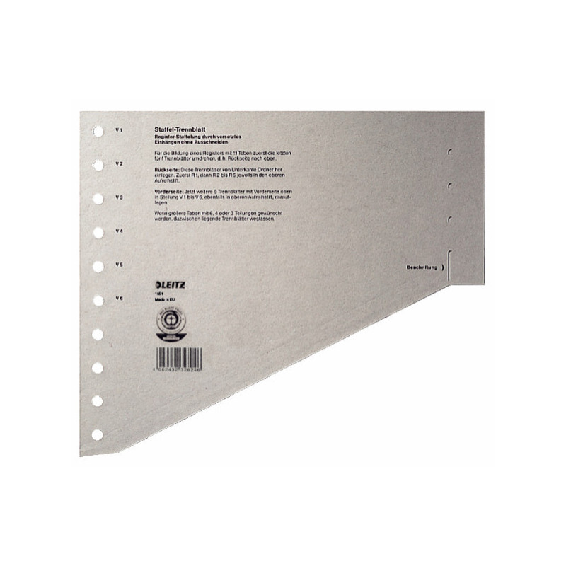 INTERCAL. A4 DECOUP. CART. GRIS 100PCS LEITZ