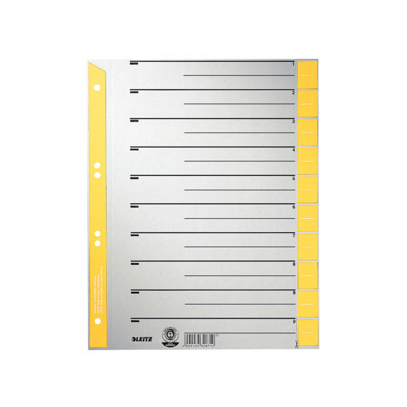 INTERCAL. A4 DECOUP. CART. ONGL. JAUNE 100PCS LEITZ