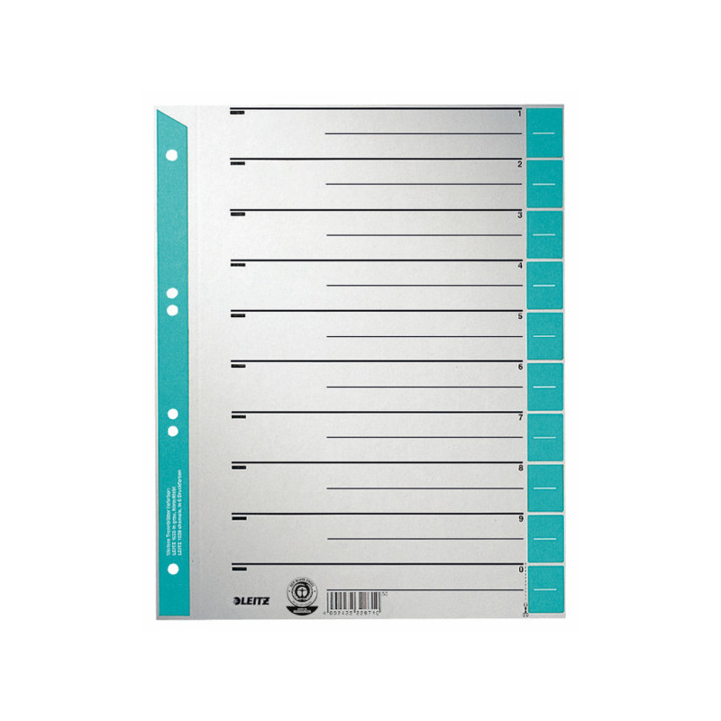 INTERCAL. A4 DECOUP. CART. ONGL. BLEU 100PCS LEITZ