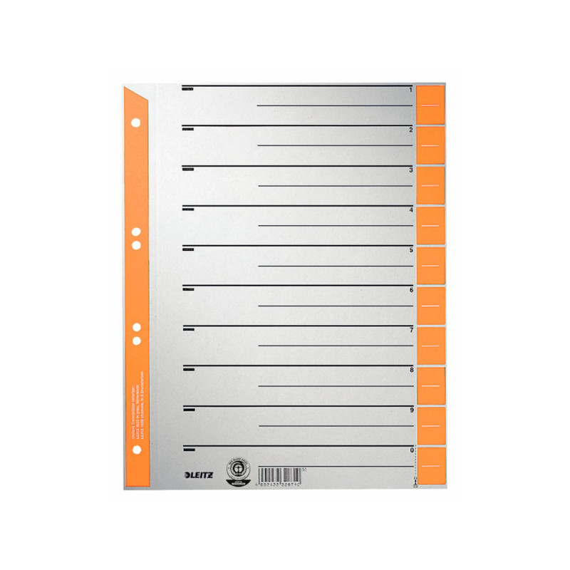 INTERCAL. A4 DECOUP. CART. ONGL. ORANGE 100PCS LEITZ