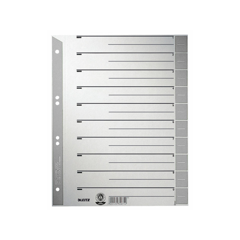 INTERCAL. A4 DECOUP. CART. ONGL. GRIS 100PCS LEITZ