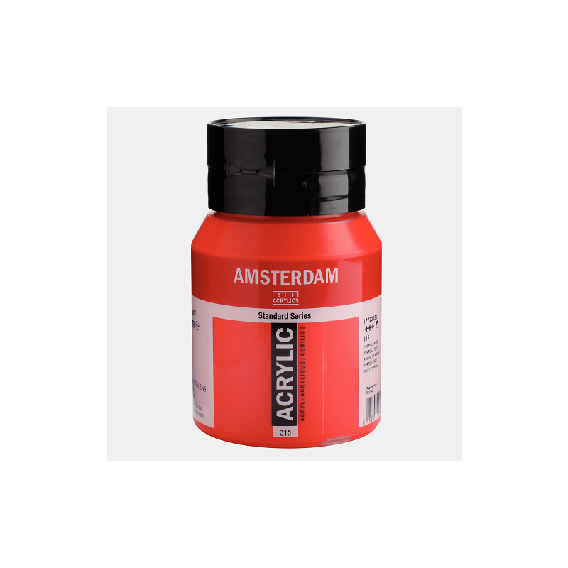 COULEUR ACRYLIC 500ML N°315 ROUGE PYRROLE