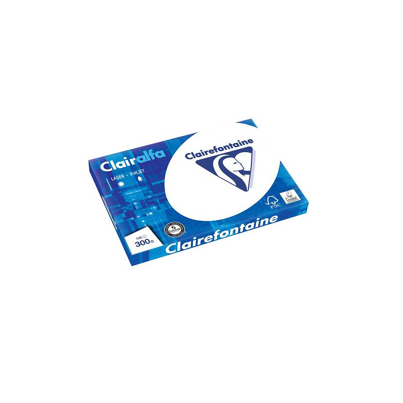 PAPIER REPRO CLAIREF. CLAIRALFA BLANC A3 300G 125FLS
