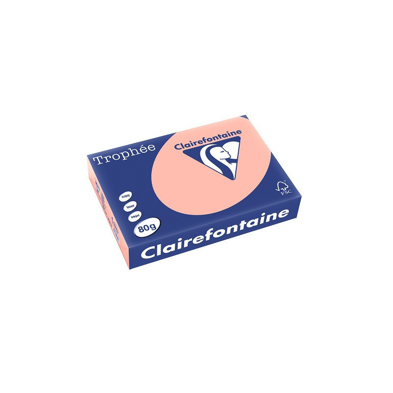 PAPIER REPRO CLAIREF. TROPHEE A4 80G PECHE 500FLS