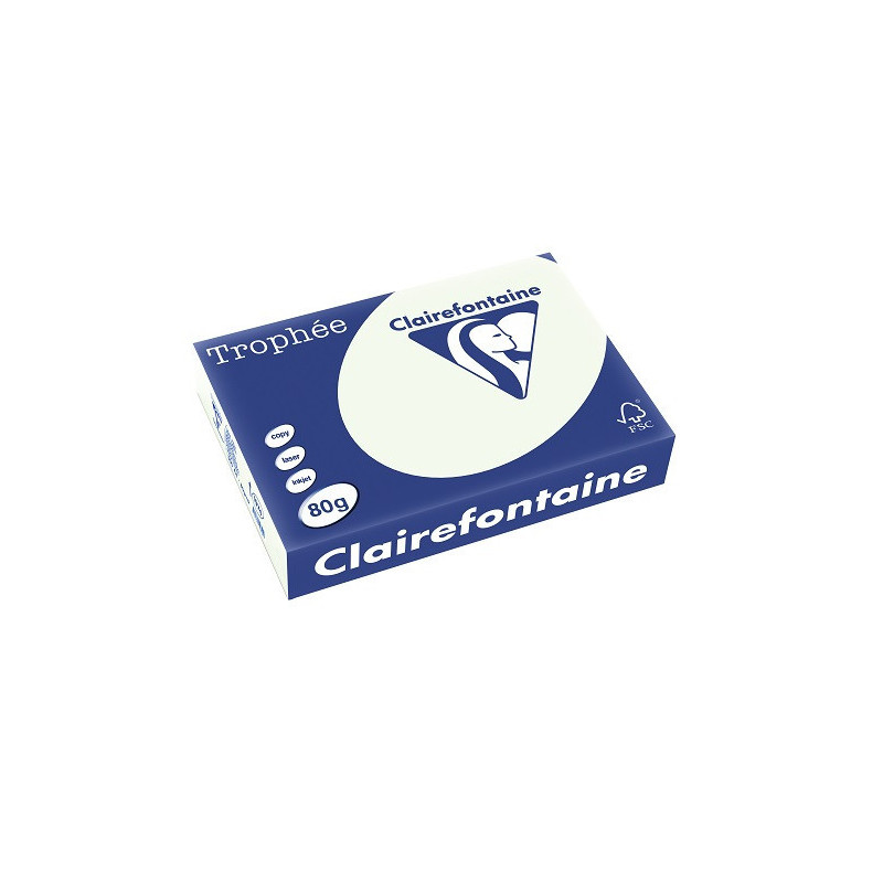 PAPIER REPRO CLAIREF. TROPHEE A4 80G VERT CLAIR 500FLS