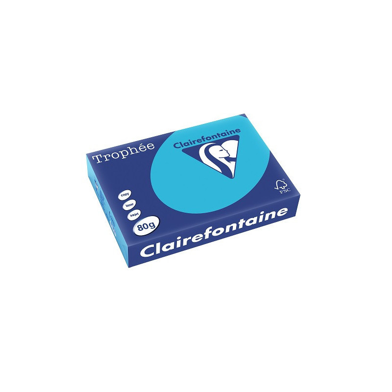 PAPIER REPRO CLAIREF. TROPHEE A4 80G BLEU ROYAL 500FLS