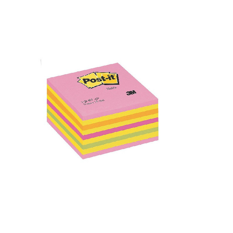 NOTES ADHES. 76X76MM POST-IT CUBE COUL.
