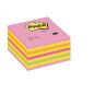 NOTES ADHES. 76X76MM POST-IT CUBE COUL.
