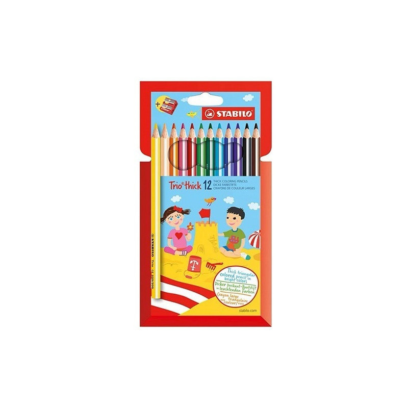 CRAYON COUL. STABILO TRIO 12PCS