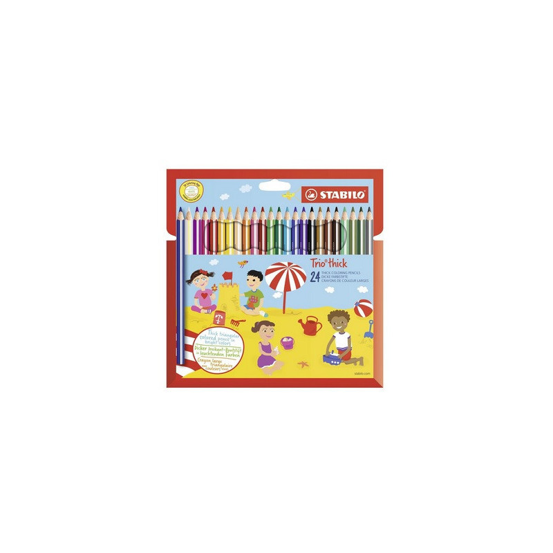 CRAYON COUL. STABILO TRIO 24PCS