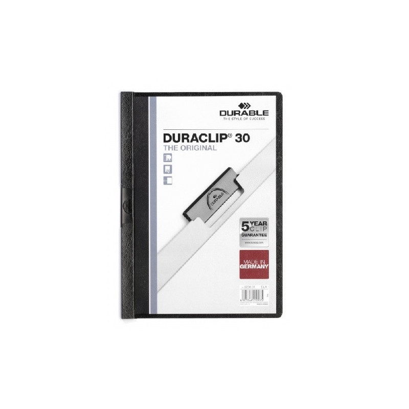 MAPPE A PINCE DURACLIP 1-30FLS NOIR