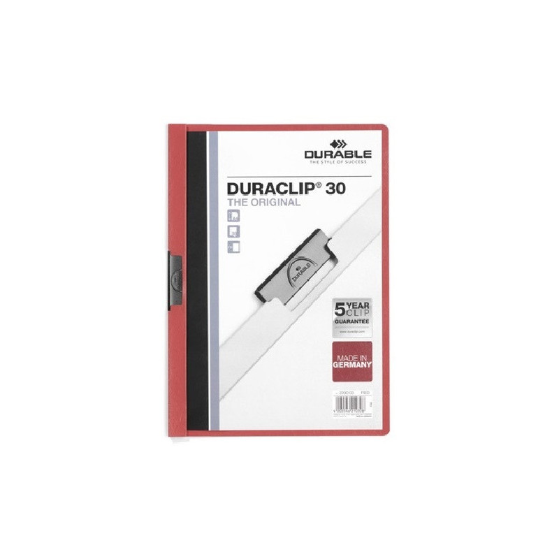 MAPPE A PINCE DURACLIP 1-30FLS ROUGE