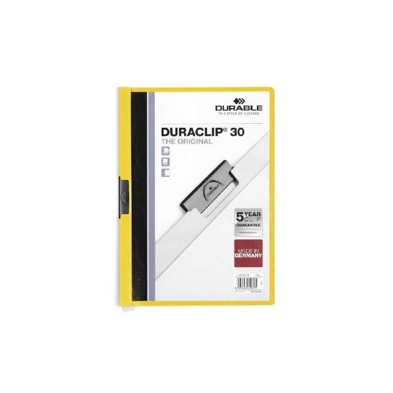 MAPPE A PINCE DURACLIP 1-30FLS JAUNE