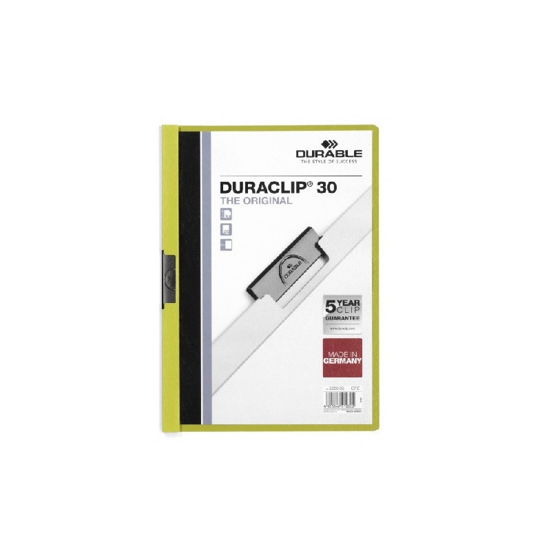 MAPPE A PINCE DURACLIP 1-30FLS VERT