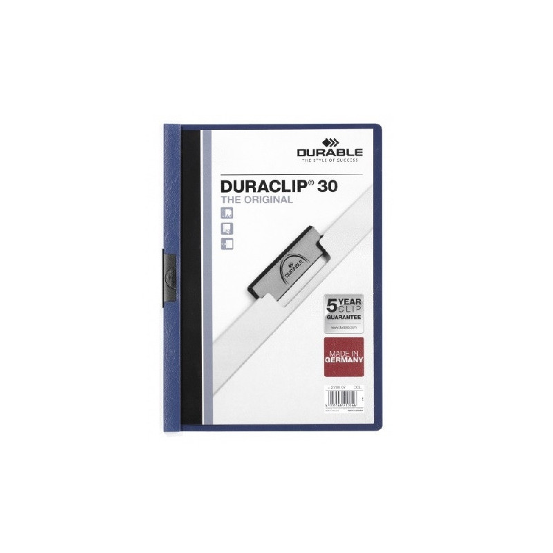 MAPPE A PINCE DURACLIP 1-30FLS BLEU