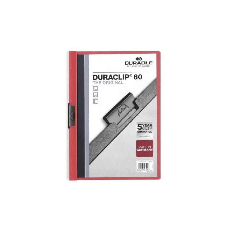 MAPPE A PINCE DURACLIP 1-60FLS ROUGE