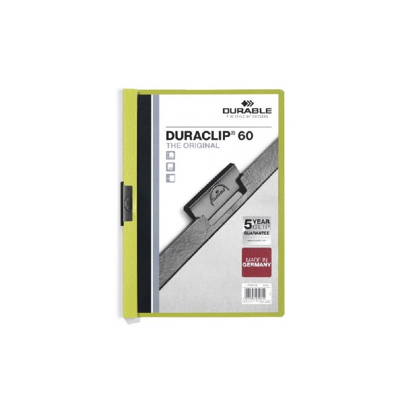 MAPPE A PINCE DURACLIP 1-60FLS VERT