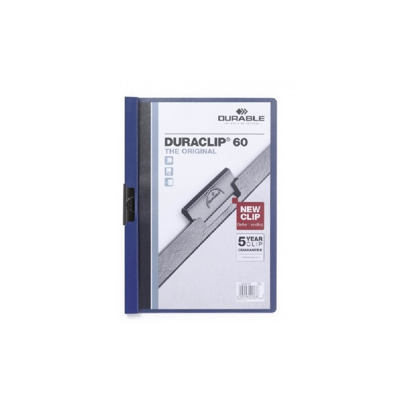 MAPPE A PINCE DURACLIP 1-60FLS BLEU FONCE