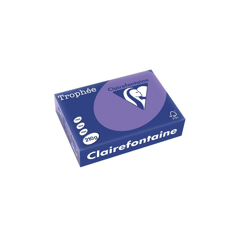 PAPIER REPRO CLAIREF. TROPHEE A4 210G VIOLINE 250FLS