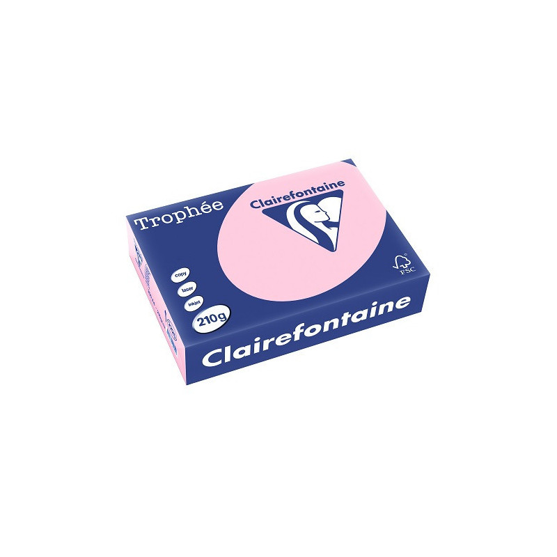 PAPIER REPRO CLAIREF. TROPHEE A4 210G ROSE 250FLS