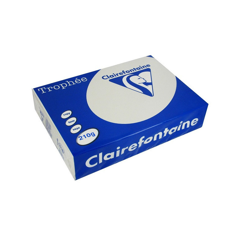 PAPIER REPRO CLAIREF. TROPHEE A4 210G GRIS ACIER 250FLS