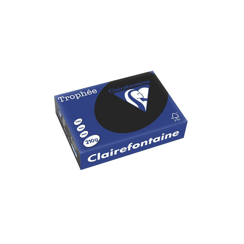 PAPIER REPRO CLAIREF. TROPHEE A4 210G NOIR 250FLS