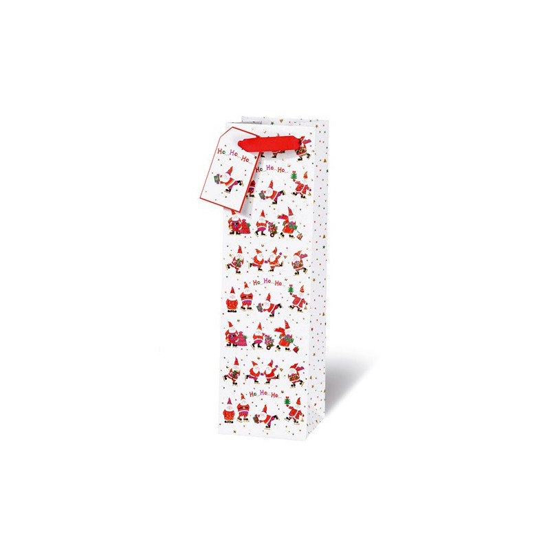 SACHET NOEL BSB BOUT. 36X10,5X10CM SANTAS