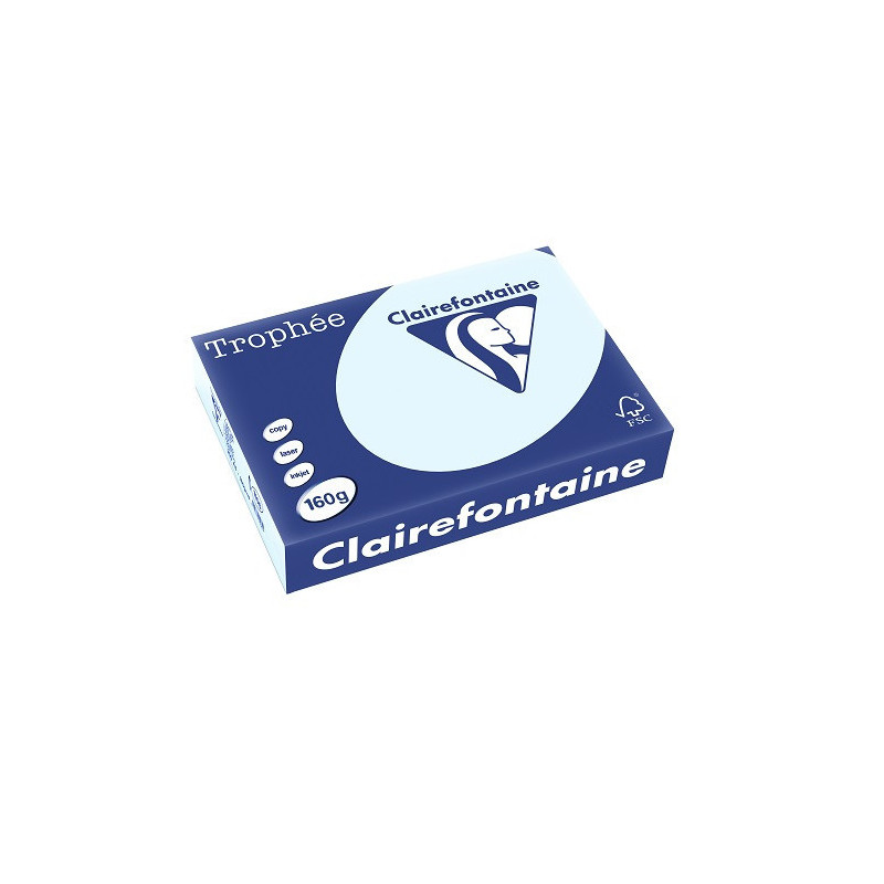 PAPIER REPRO CLAIREF. TROPHEE A4 160G BLEU 250FLS
