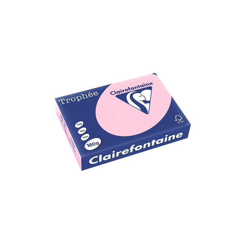 PAPIER REPRO CLAIREF. TROPHEE A4 160G ROSE 250FLS