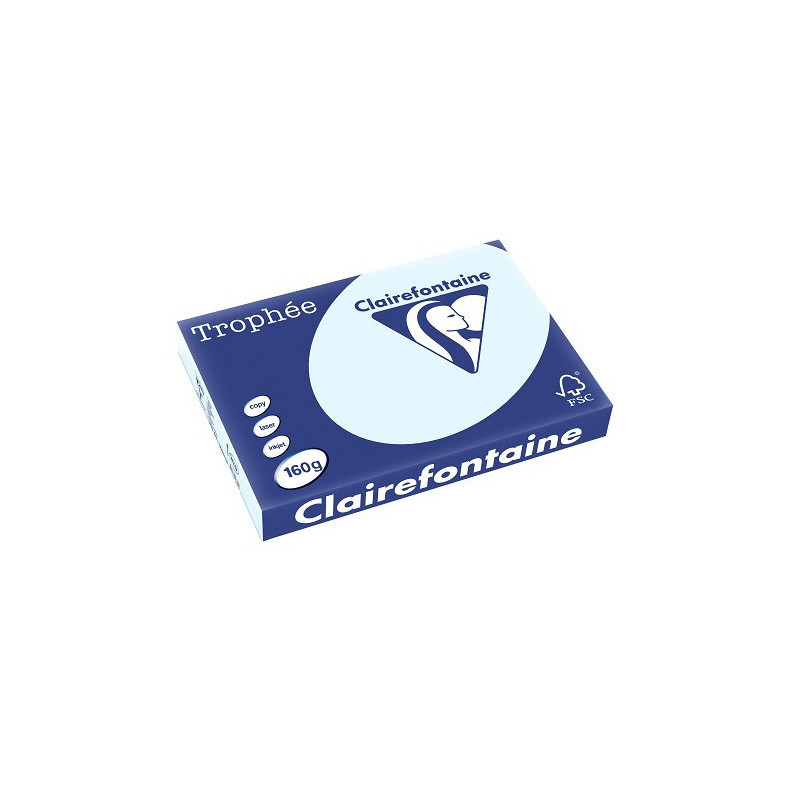 PAPIER REPRO CLAIREF. TROPHEE A3 160G BLEU 250FLS