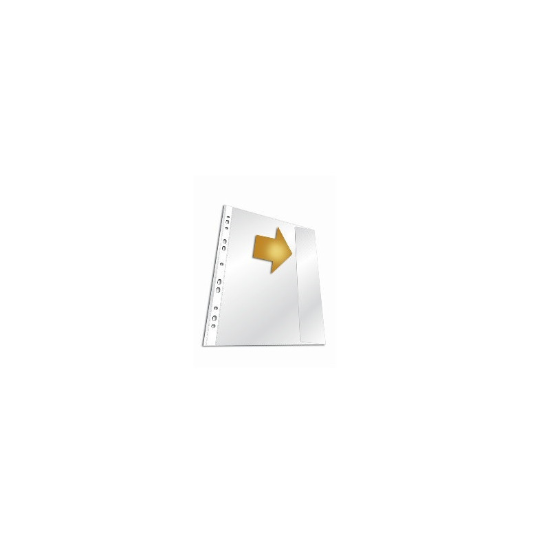 HOUSSE A4 TRANSP. DURABLE GRAINEE 5PCS OUVERT COTÉ EXT.