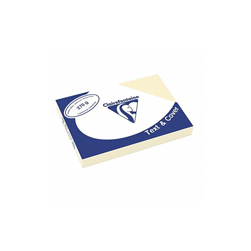 PAPIER REPRO CLAIREF. TROPHEE A4 270G IVOIRE 100FLS TOILE FIN