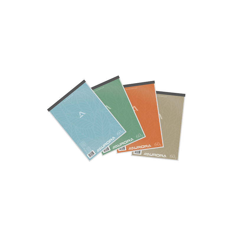 BLOC-NOTES A4 AURORA 210X297MM QUAD.