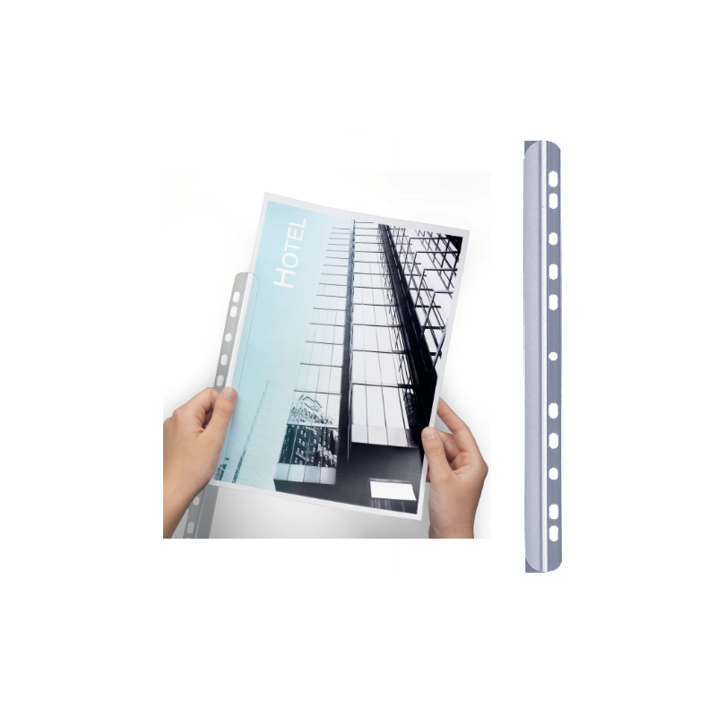 BAGUETTE A RELIER DURABLE 1-60 TRANSP. POUR CLASSEUR