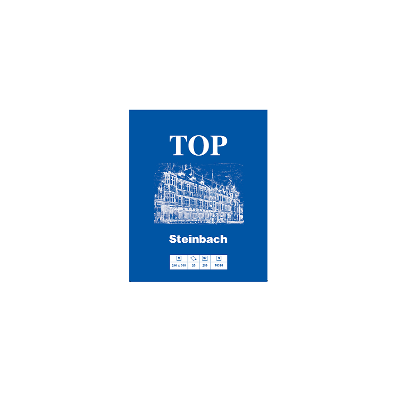 BLOC DESSIN BLANC 240X310MM 200G 20FLS TOP STEINBACH