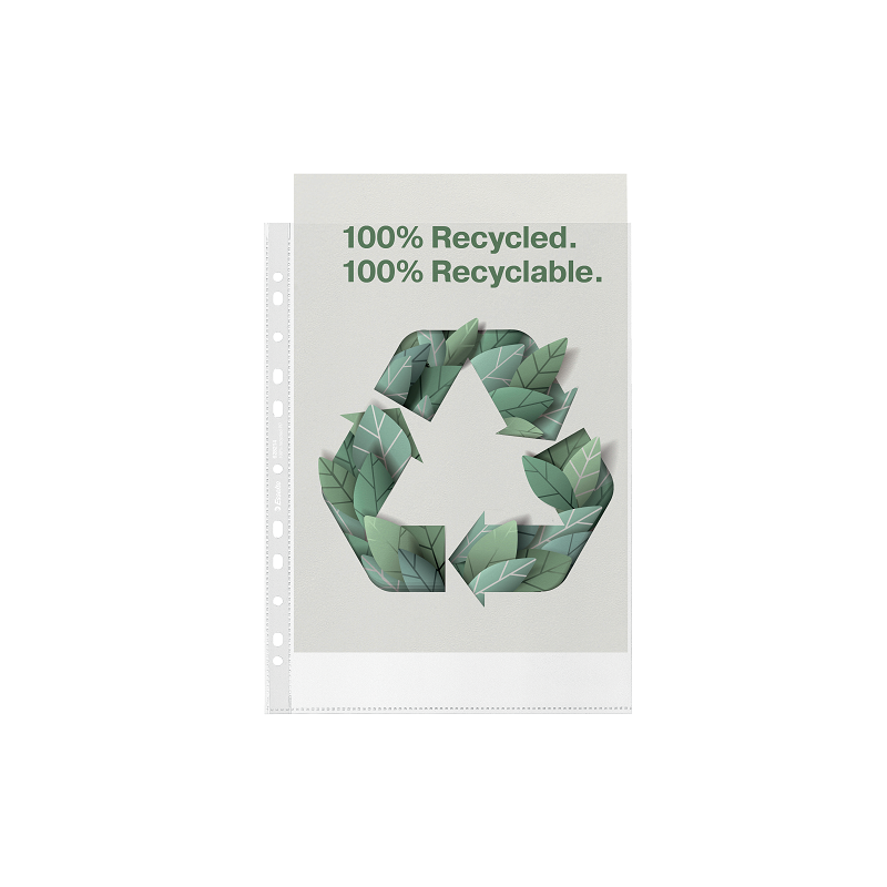 HOUSSE A4 TRANSP. ESSELTE GRAINEE 70MY RECYCLE 20PCS