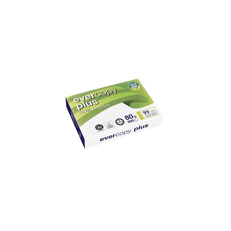 PAPIER REPRO CLAIREF. RECYCLE EVERCOPY PLUS BLANC A4 80G 500FLS