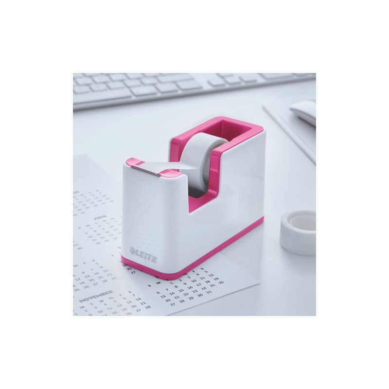 DEROULEUR TABLE 33MX19MM WOW DUAL LEITZ ROSE + RUBAN