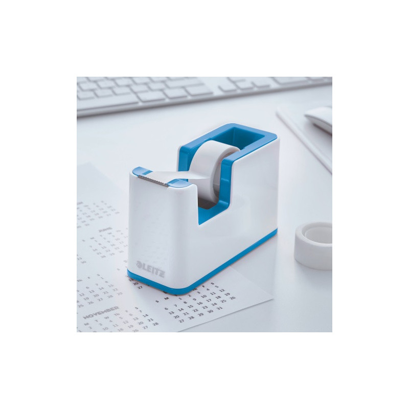 DEROULEUR TABLE 33MX19MM WOW DUAL LEITZ BLEU + RUBAN