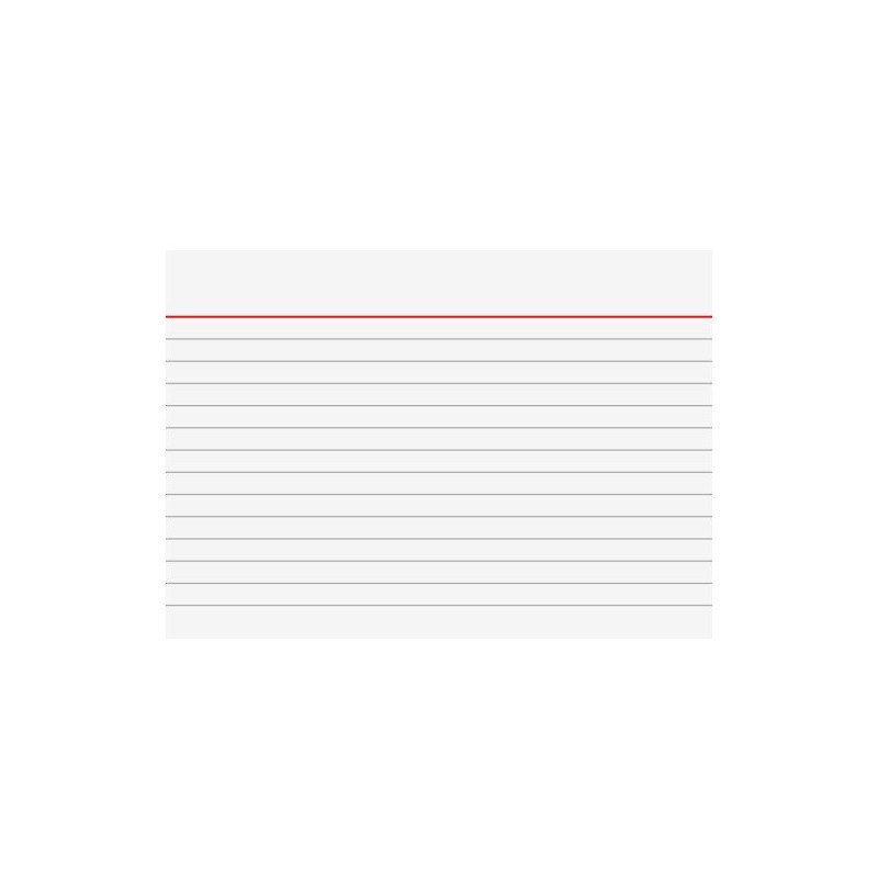 FICHE 74X105MM LIGNE BLANC 100PCS BRUNNEN (A7)