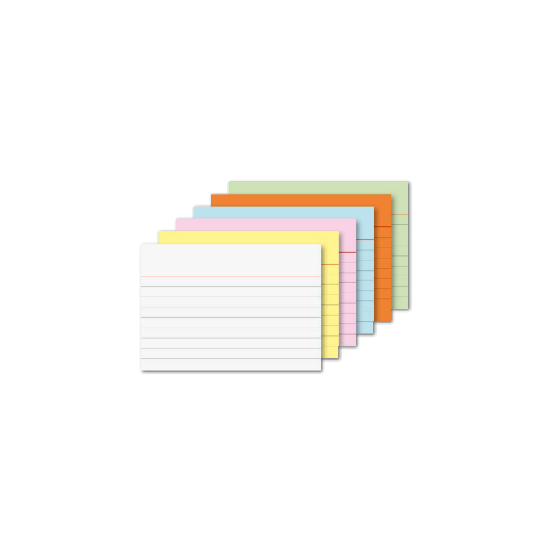 FICHE 74X105MM LIGNE VERT 100PCS BRUNNEN (A7)